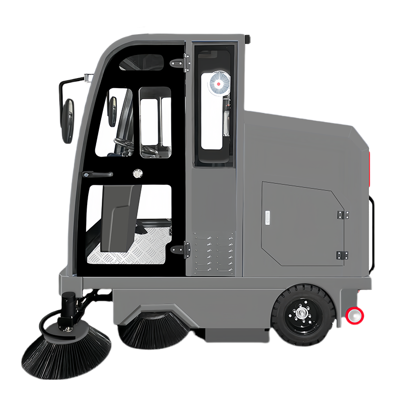 S21 Khởi động một nút bấm Thùng rác sân đường thương mại Dung tích Máy quét ngồi lái 180l